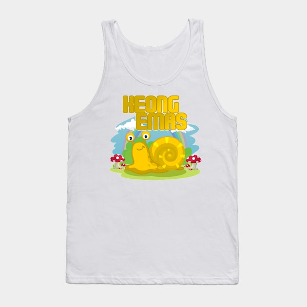 Keong Emas Golden Snail Tank Top by BeeFest